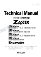 HITACHI ZX230 ZX270 Excavator Service manual Troubleshoot TT178-E-04 Big Schemes