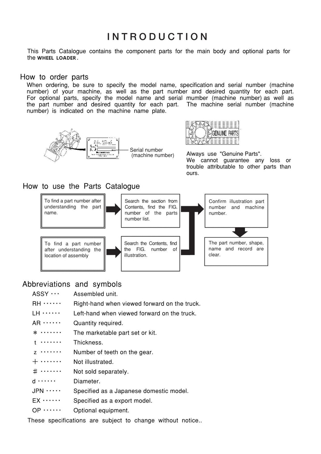 Hitachi LX130-7 Wheel Loader Parts Catalog Manual SN 001101-up PW-655J-H