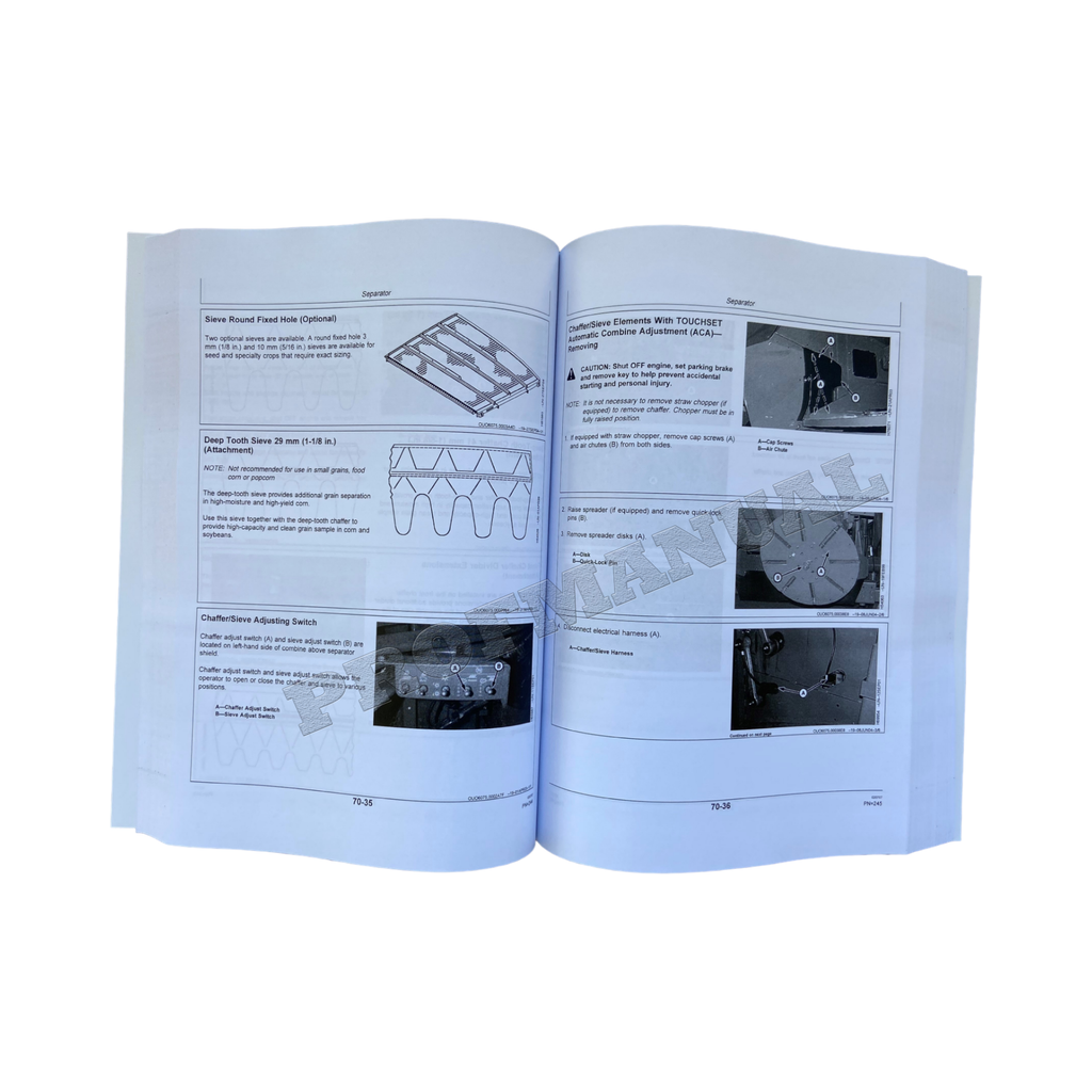 MANUAL DEL OPERADOR DE LA COSECHADORA JOHN DEERE 9860 STS + ¡EXTRA! OMH226965 
