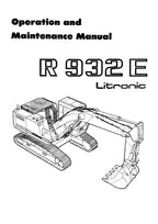 Liebherr ER932 Litronic  Excavator Operators manual