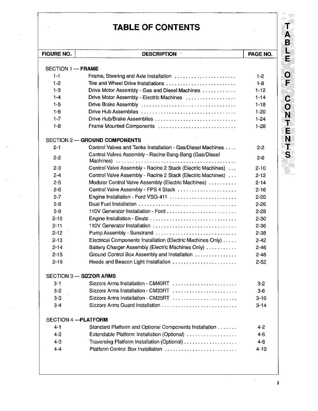 JLG CM25RT CM33RT CM40RT Scissor Lift Parts Catalog Manual
