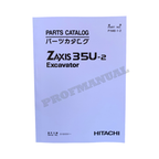 Hitachi ZAXIS 35U-2 excavator parts catalog manual P1M812