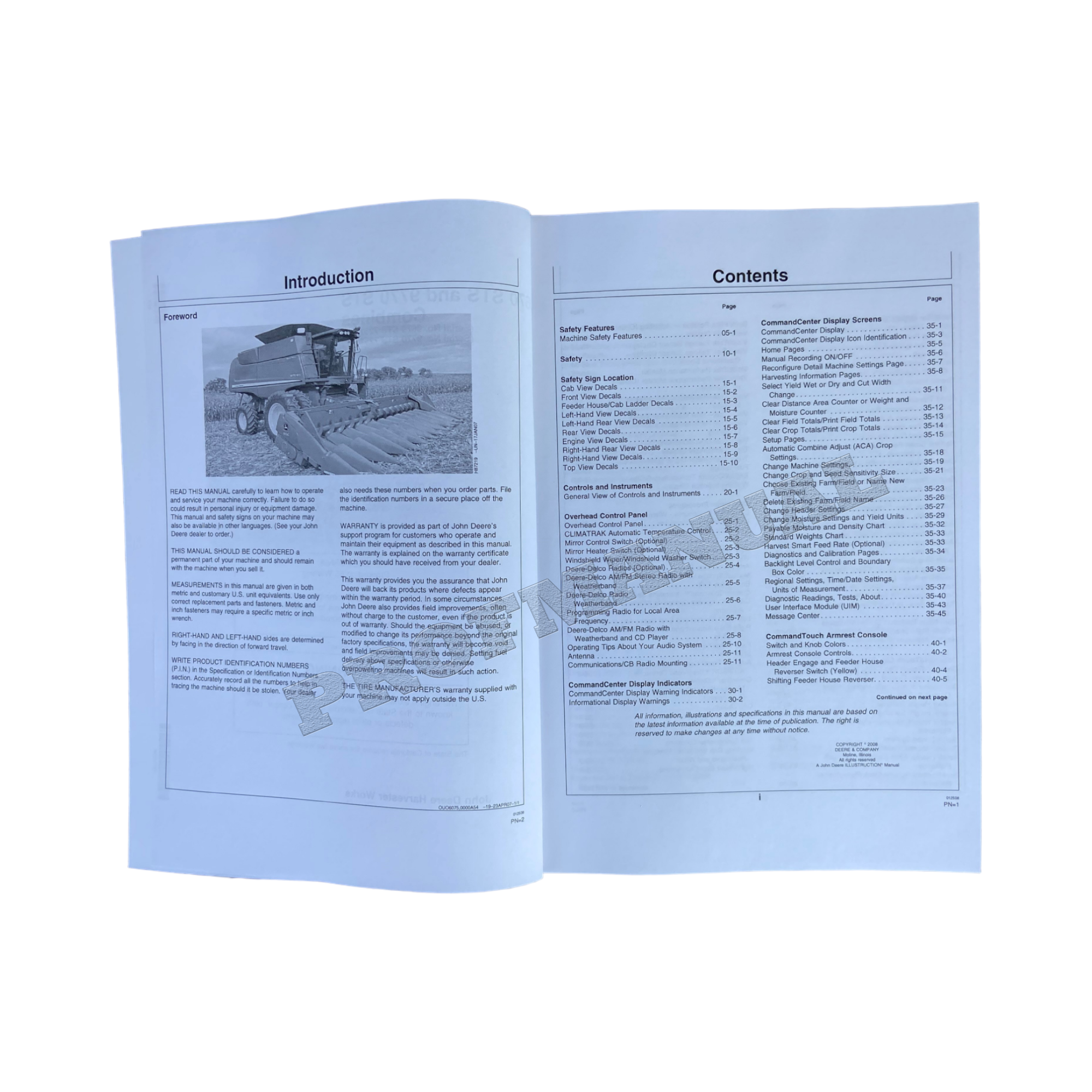 JOHN DEERE 9670 9770 STS MANUAL DEL OPERADOR DE LA COSECHADORA + ¡BONIFICACIÓN! 