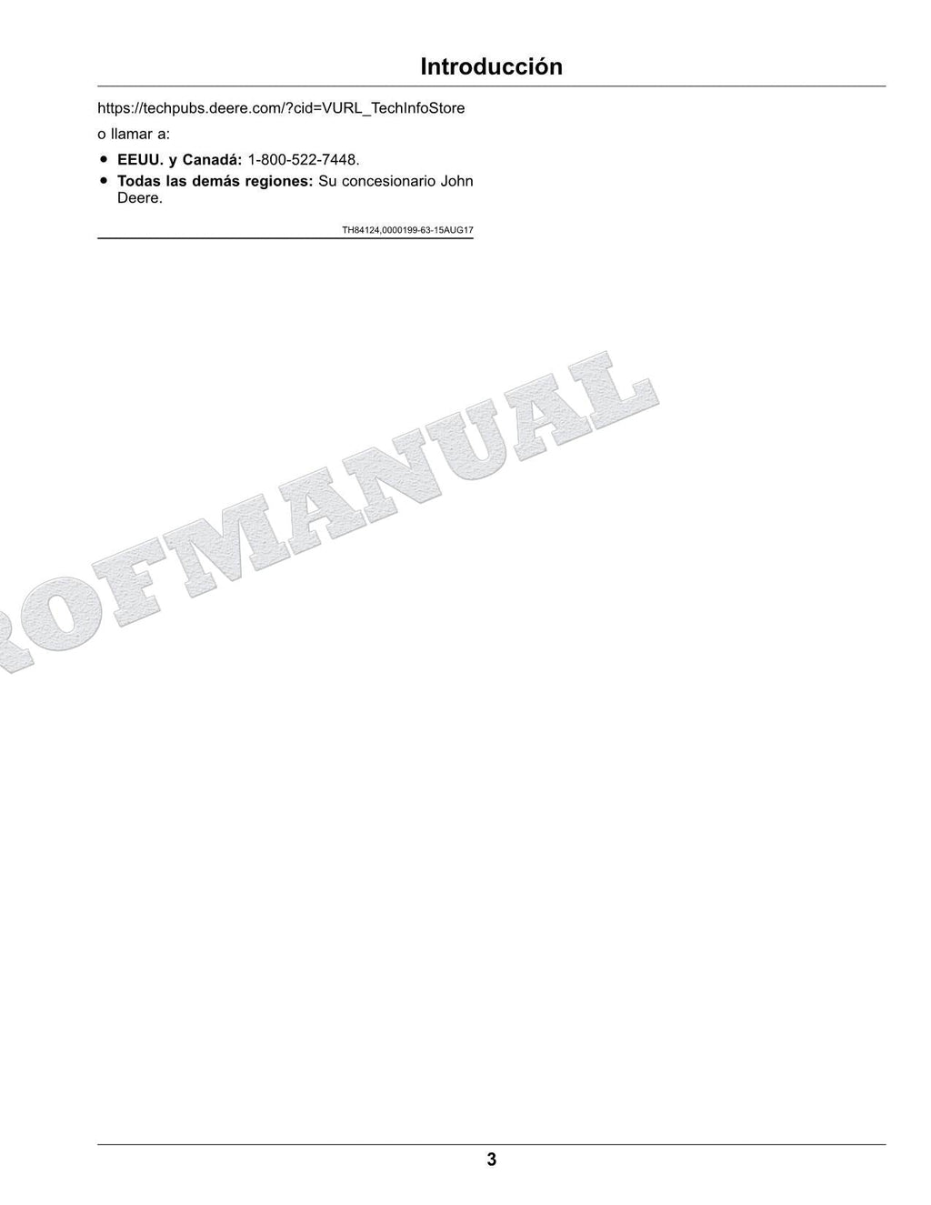 John Deere X750 X754 X758 Tractor Manual del Operador Español SN 060001-