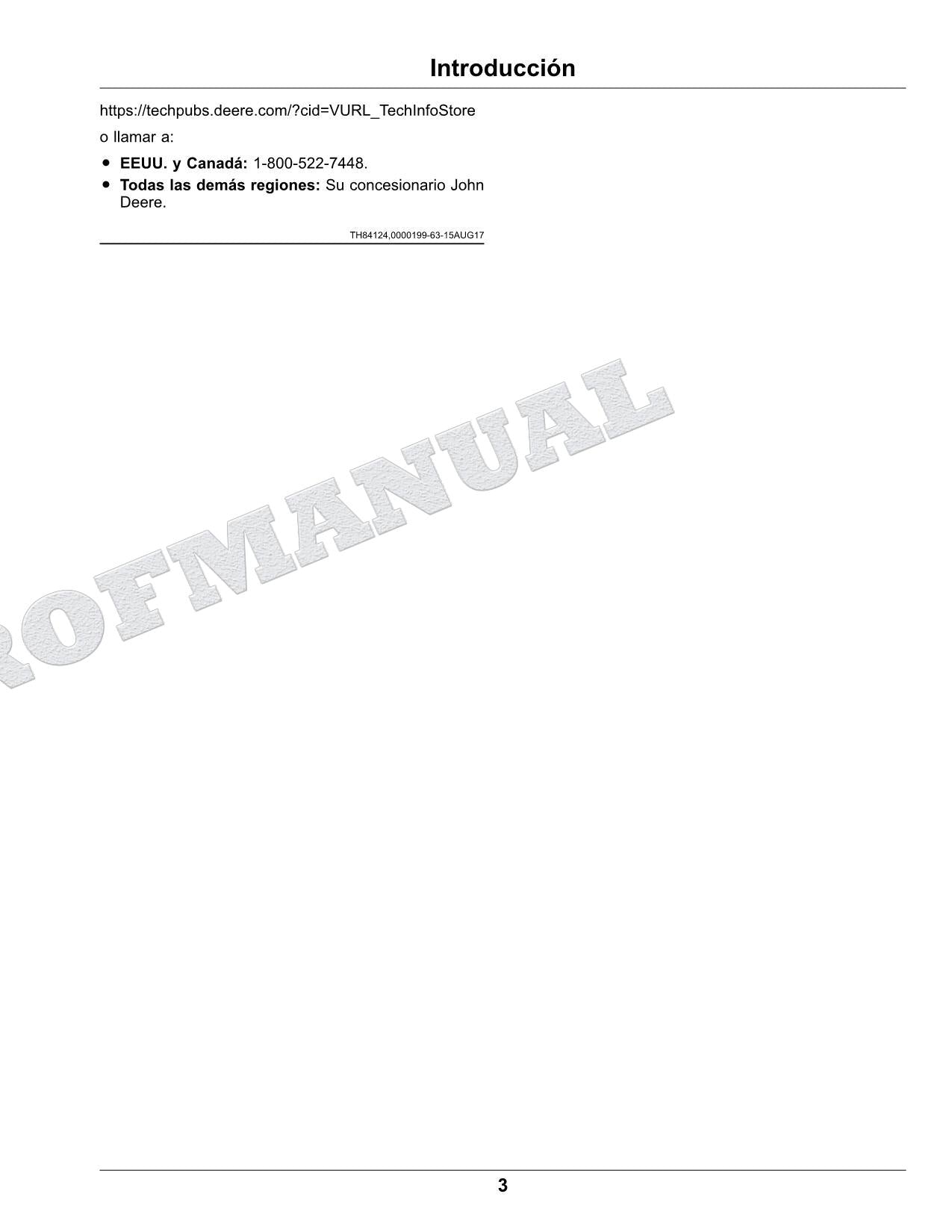 John Deere X750 X754 X758 Tractor Manual del Operador Español SN 060001-