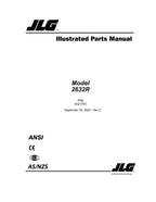 JLG 2632R Scissor Lift Parts Catalog Manual