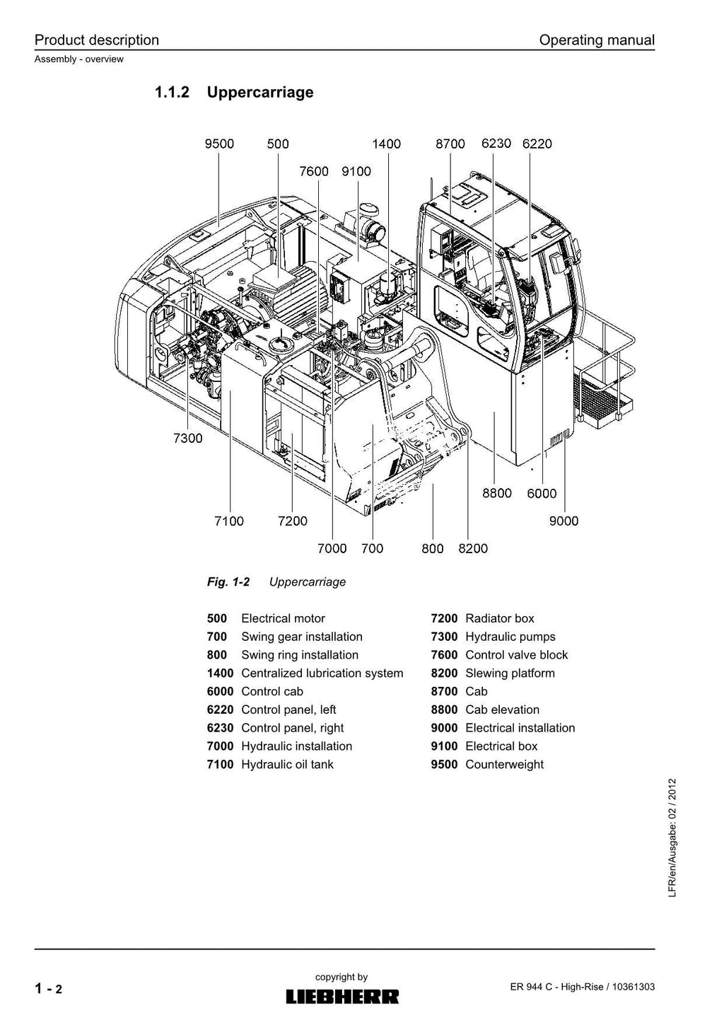 Liebherr ER944 C - High-Rise Excavator Operators manual