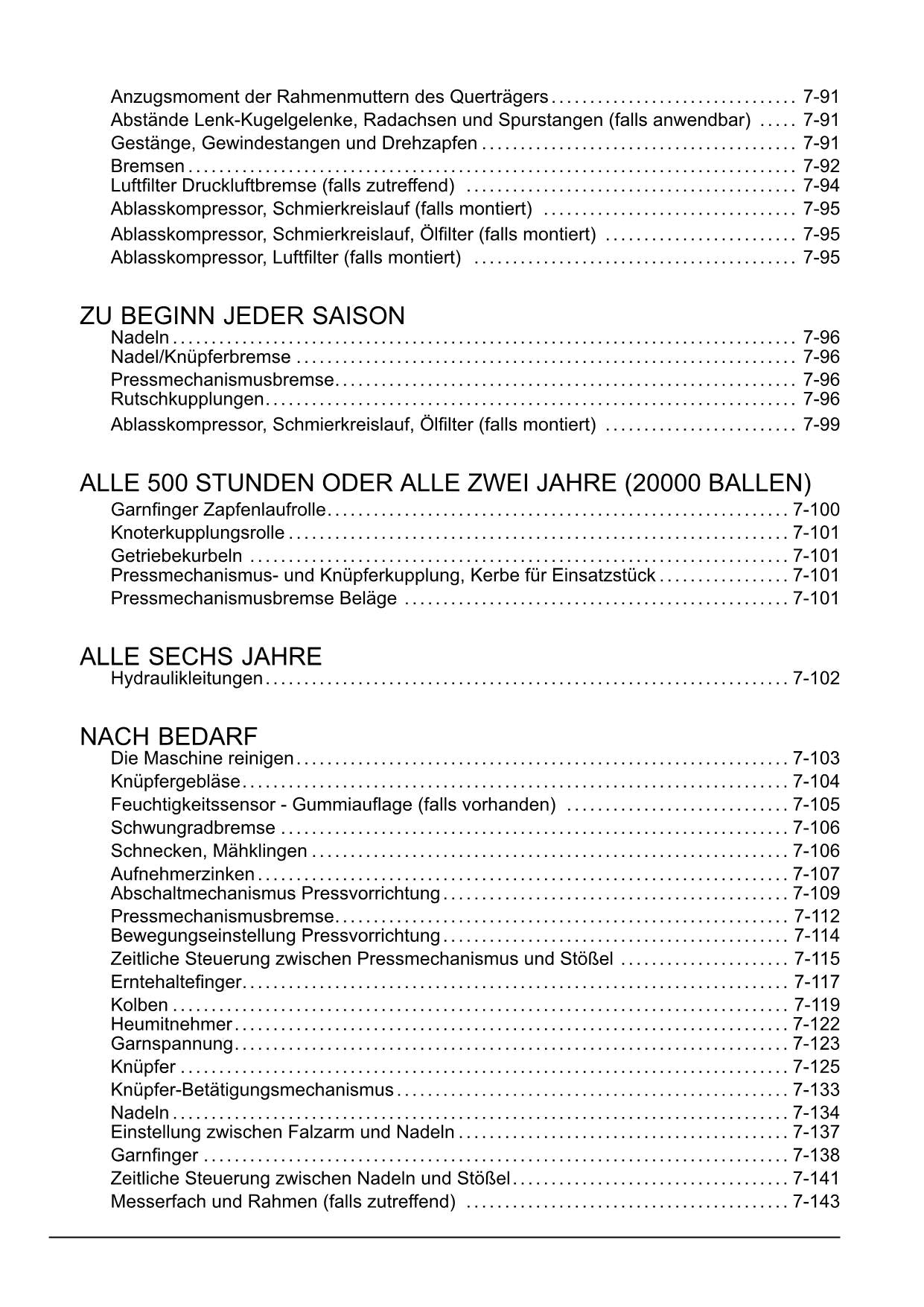 New Holland 870 890 1270 PLUS BigBaler 1270 1290 Betriebsanleitung