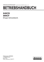 New Holland 840CD 880CF Draper Schneidwerk Betriebsanleitung