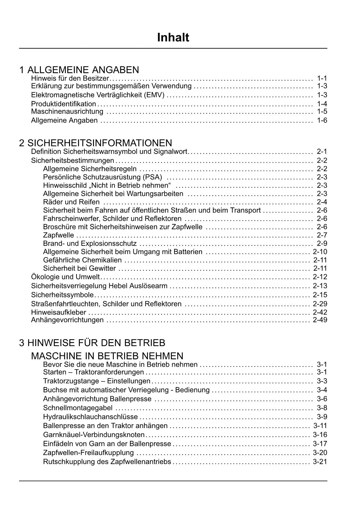 New Holland BC5060 BC5070 Quaderballenpresse Betriebsanleitung 48139965
