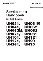 HITACHI UH031 UH041 UH071 UH171 UH261 UH052 UH20 UH30  EXCAVATOR SERVICE MANUAL
