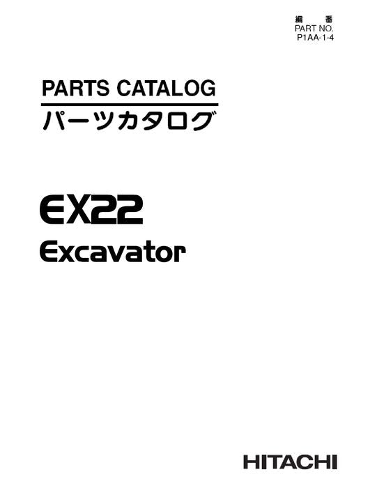 Manual del catálogo de piezas de la excavadora Hitachi EX22