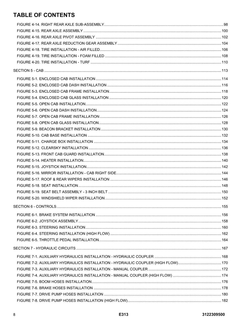 JLG E313 Telehandler Parts Catalog Manual