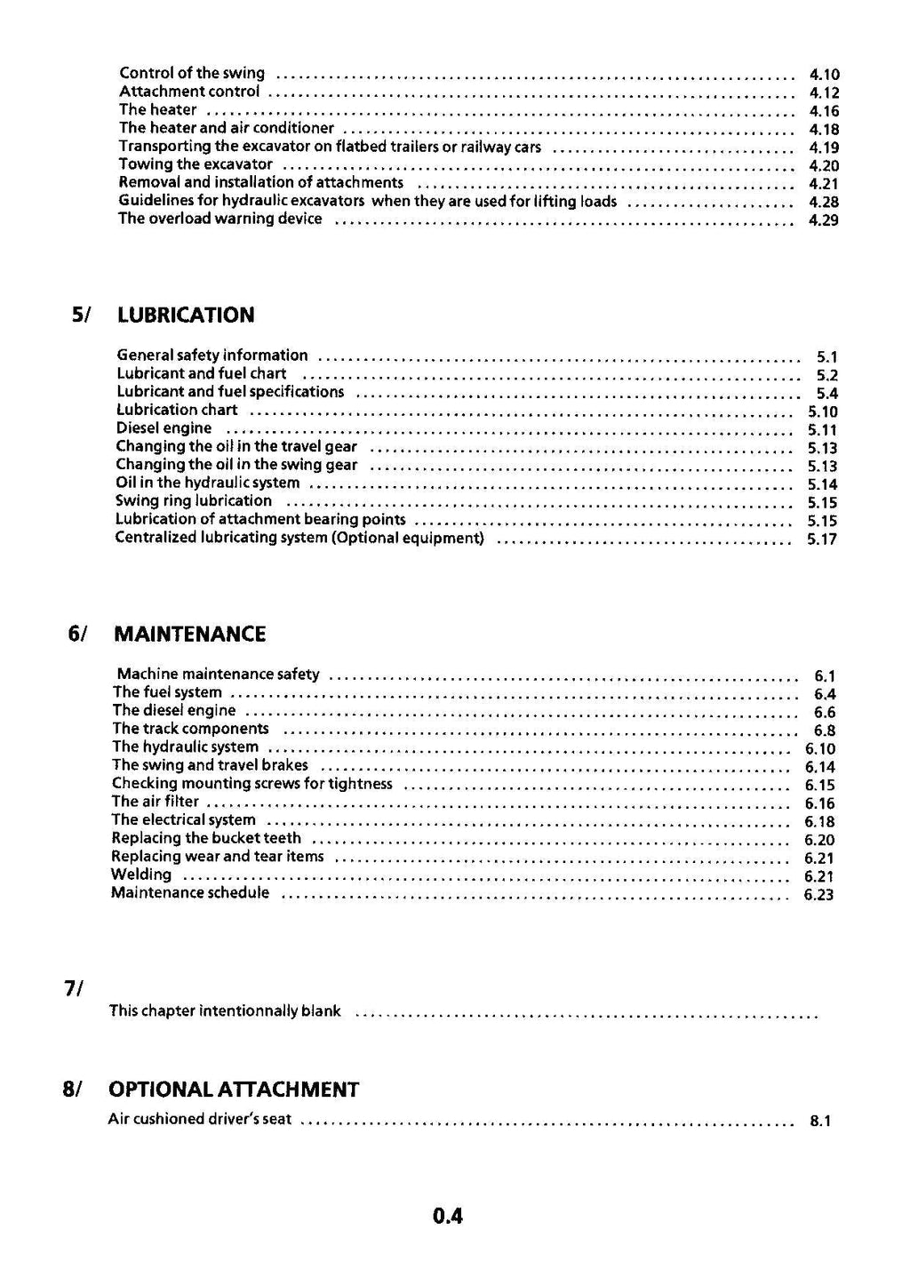 Liebherr R902 Litronic Excavator Operators manual serial 2001