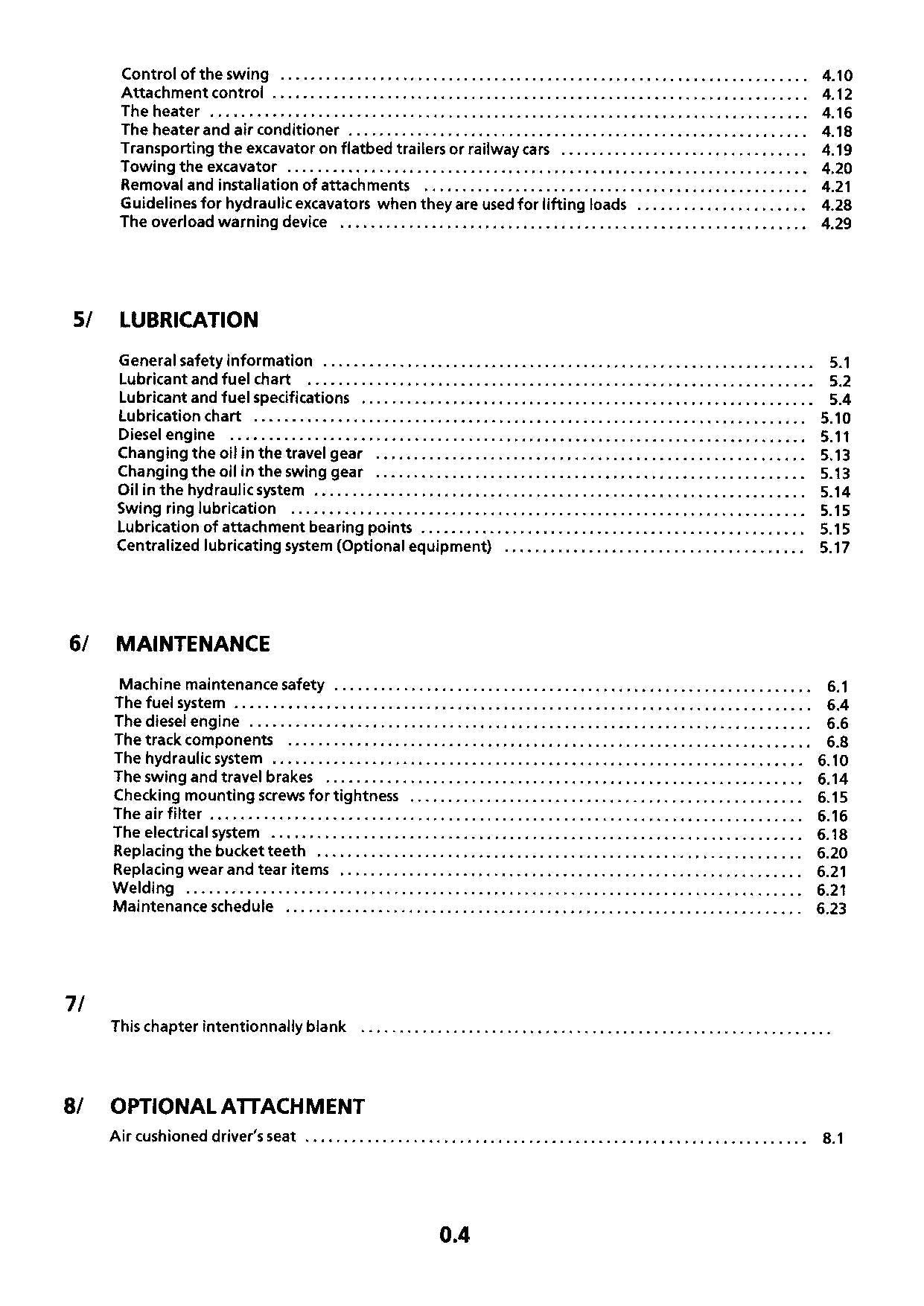 Liebherr R902 Litronic Excavator Operators manual serial 2001