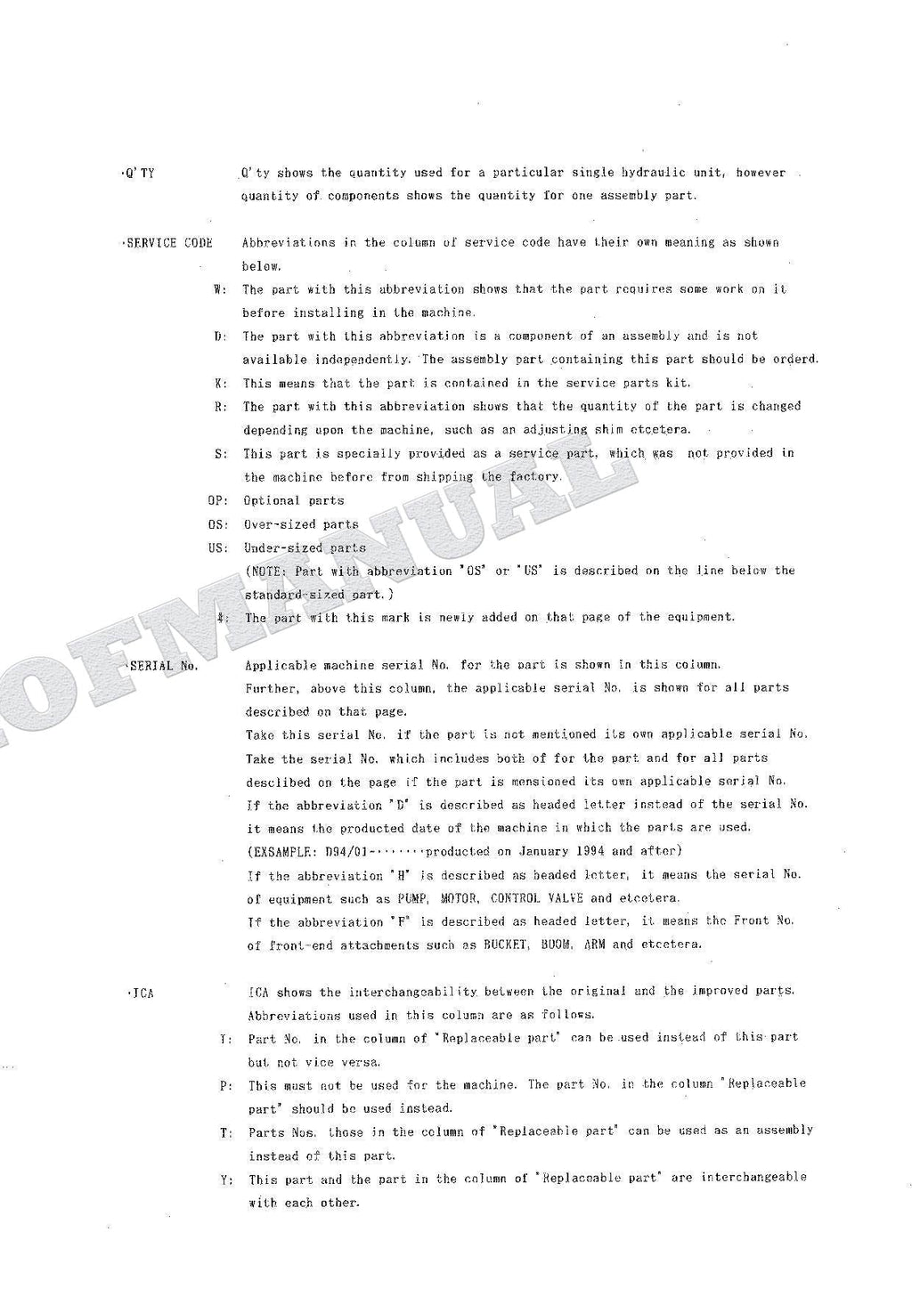 HITACHI EX100WD-3 Equipment Component Excavator Parts Catalog Manual