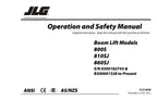 JLG 800S 860SJ Boom Lift Maintenance Operation Operators Manual 3121630