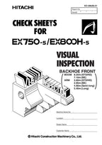 HITACHI EX750-5 EX800H-5 EXCAVATOR SERVICE MANUAL KO206B01