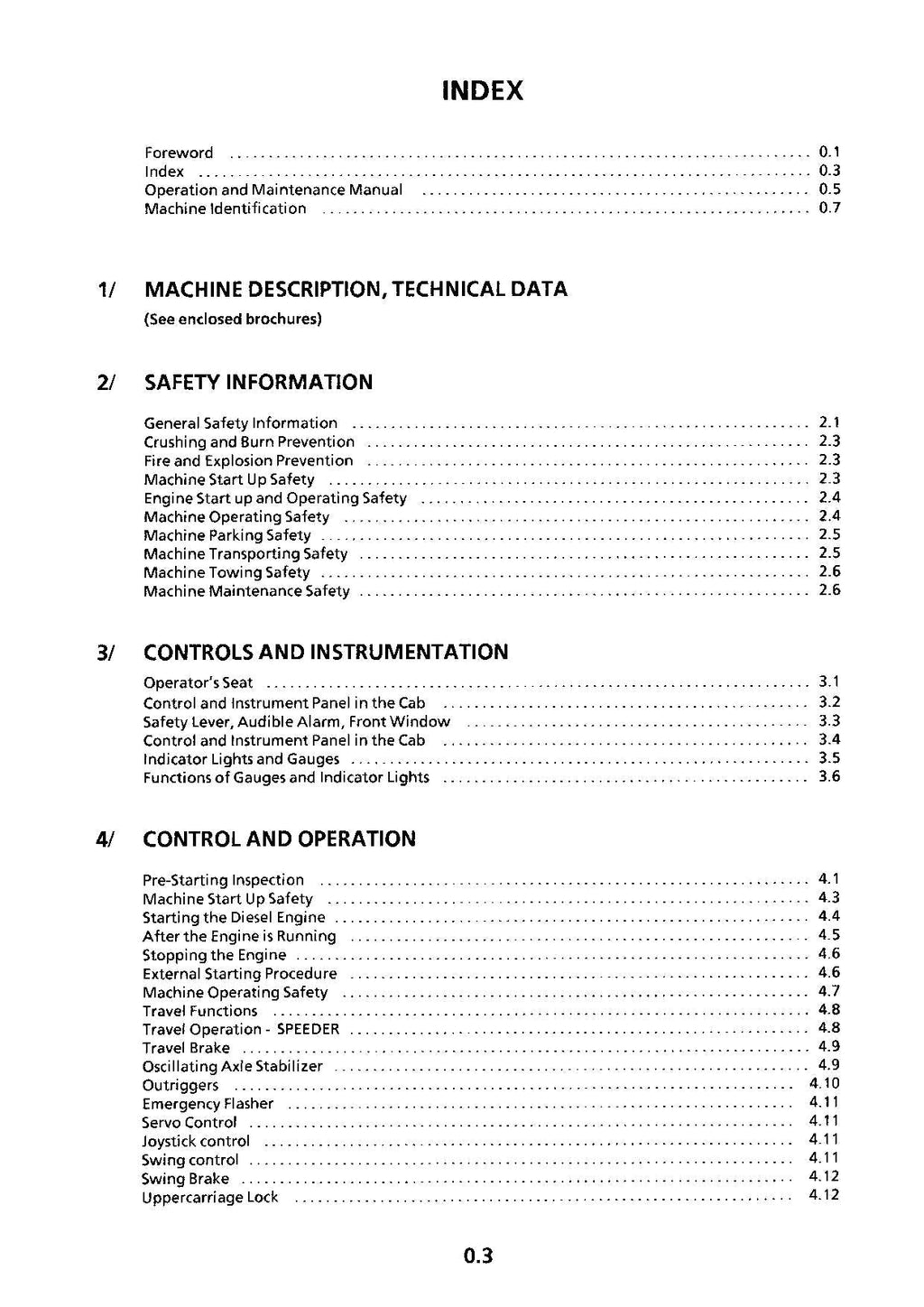 Liebherr A310 Excavator  Operators manual