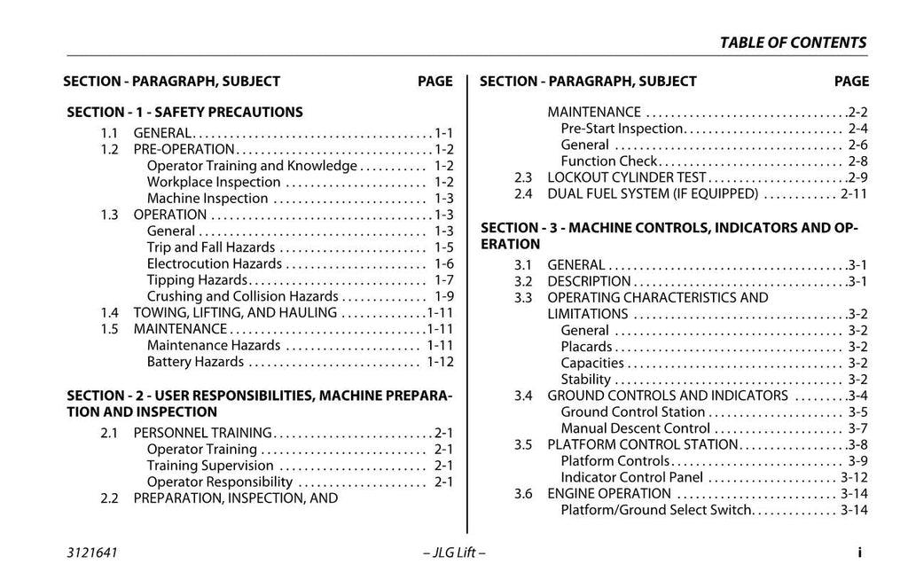 Manual del operador de mantenimiento y operación de elevadores de tijera JLG 3394RT 4394RT 3121641