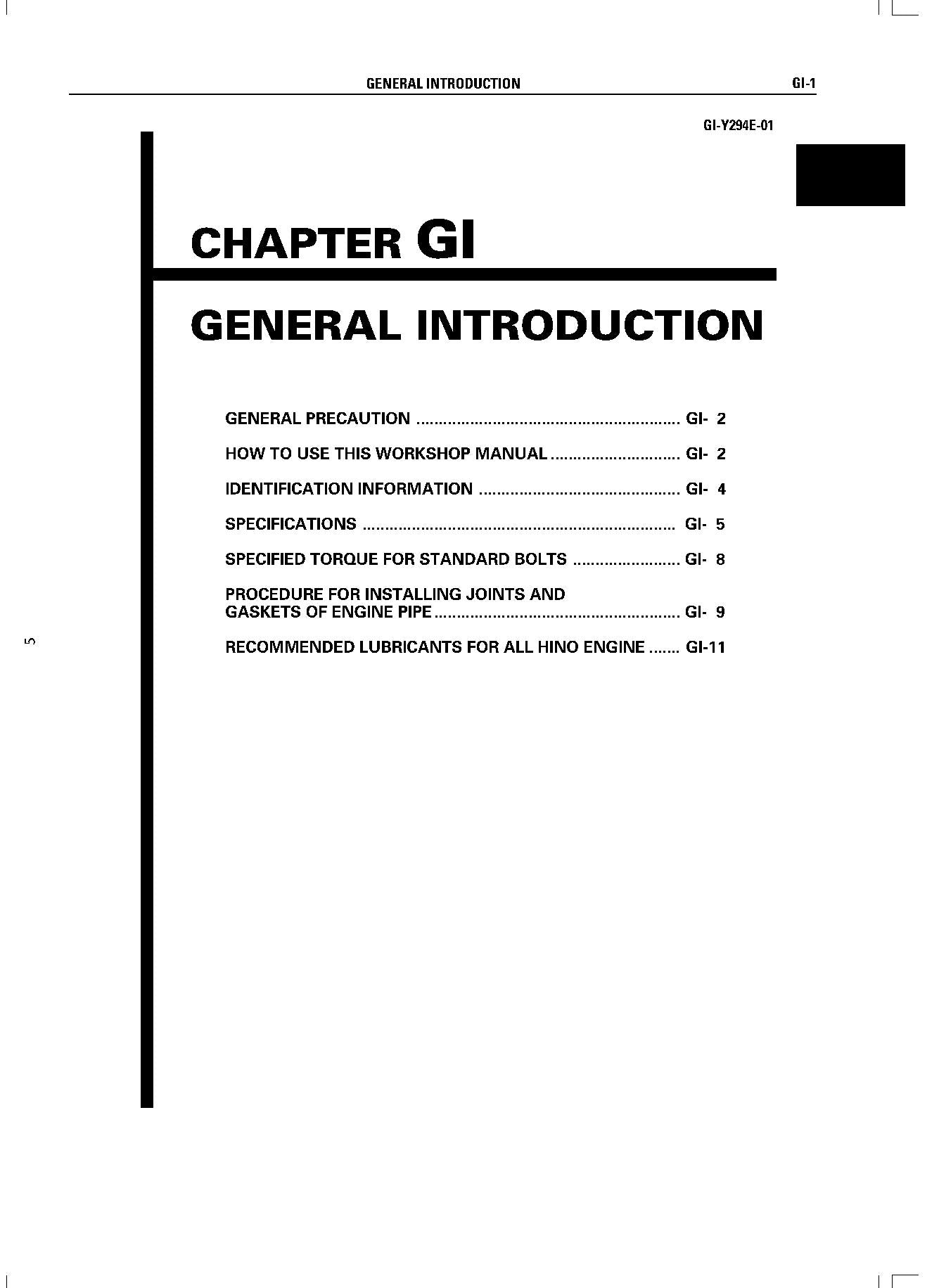 Hitachi J08C-TI Wheel Loader Engine Manual