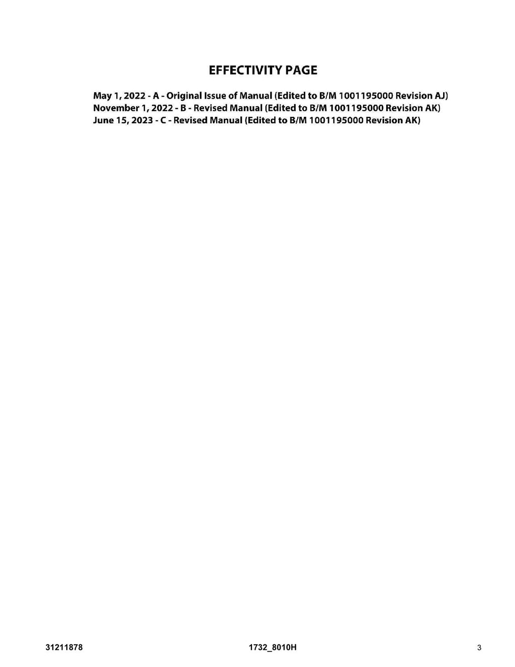 JLG 1732 8010H Telehandler Parts Catalog Manual 31211878