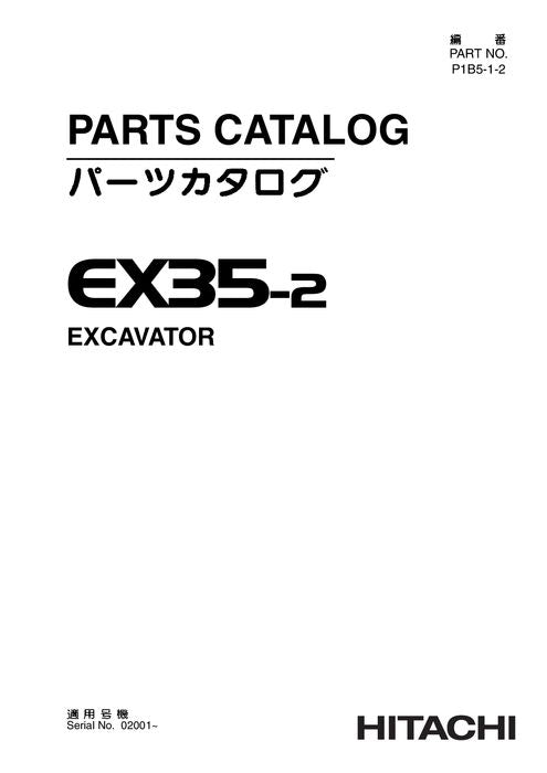 Manual del catálogo de piezas de la excavadora Hitachi EX35-2