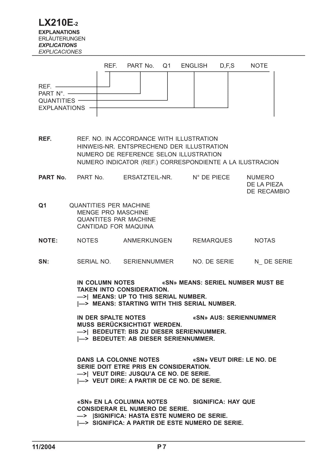 Hitachi LX210E-2 Wheel Loader Parts Catalog Manual SN 381F1500-up
