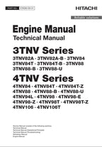 Manual técnico del motor HITACHI serie 3TNV 3TNV82A 3TNV82A-B 3TNV84 3TNV84T