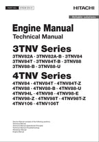 Manual técnico del motor HITACHI serie 4TNV 4TNV88-B 4TNV88-U 4TNV94L 4TNV98