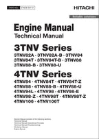 Manual técnico del motor HITACHI serie 4TNV 4TNV84 4TNV84T 4TNV84T-Z 4TNV88