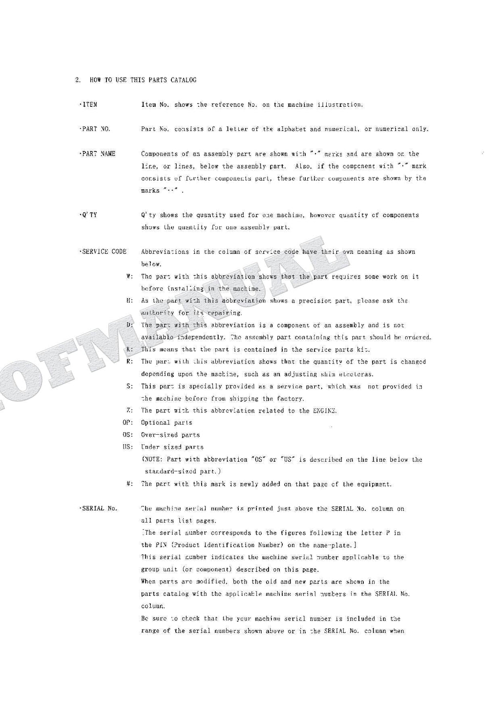HITACHI EX75UR-3 Excavator Parts Catalog Manual SN 010001-