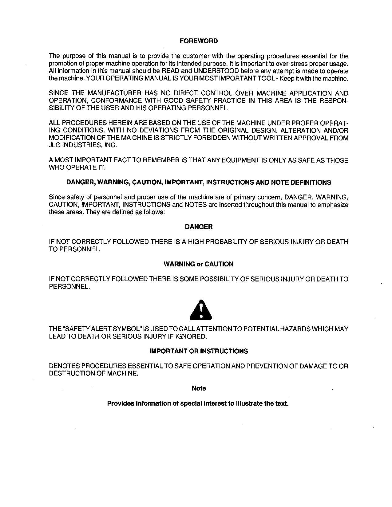 Manual del operador de mantenimiento y operación de la plataforma elevadora JLG 34HA
