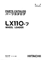 Hitachi LX110-7 Wheel Loader Parts Catalog Manual SN 01101