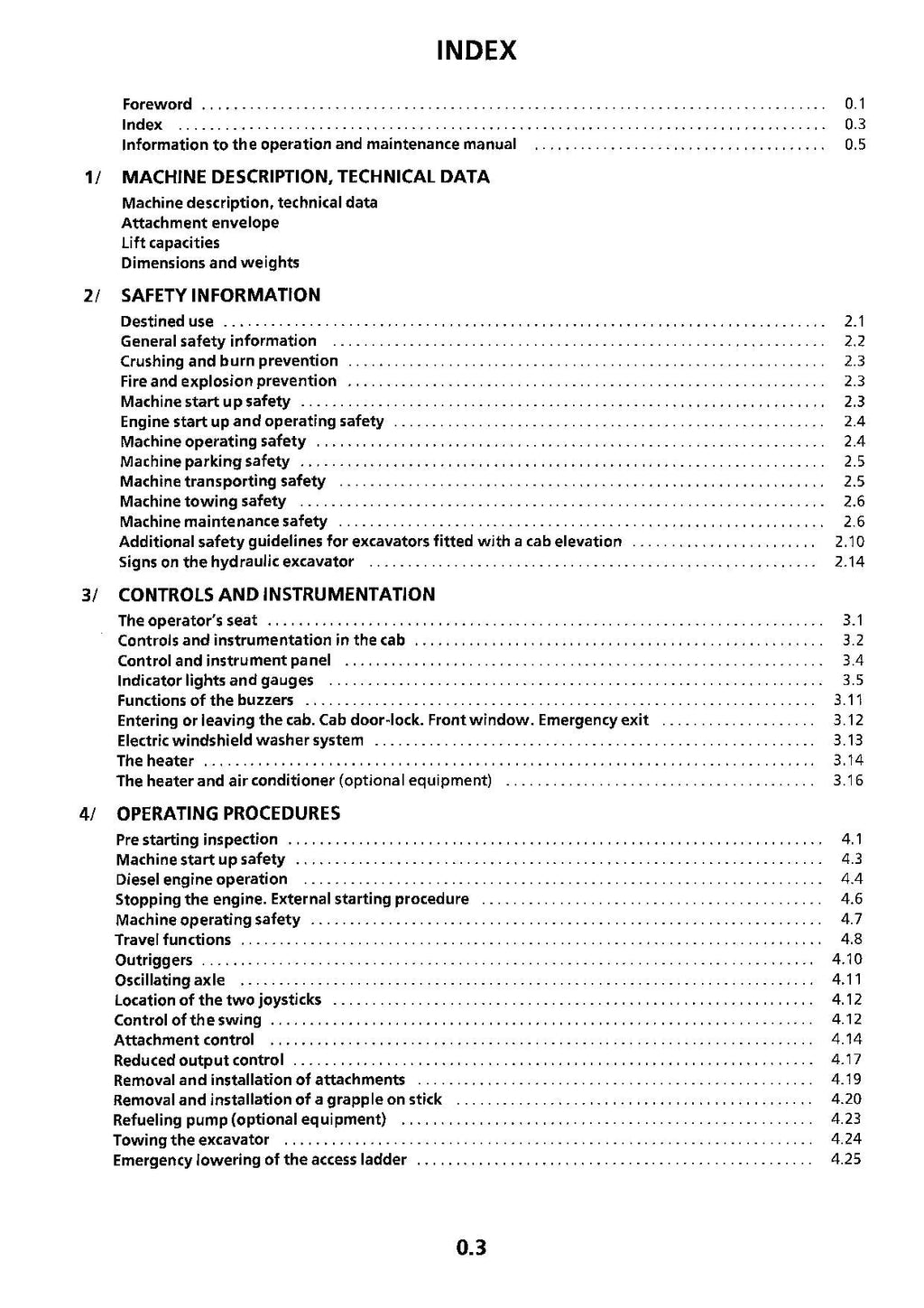 Liebherr A974 Litronic Excavator Operators manual