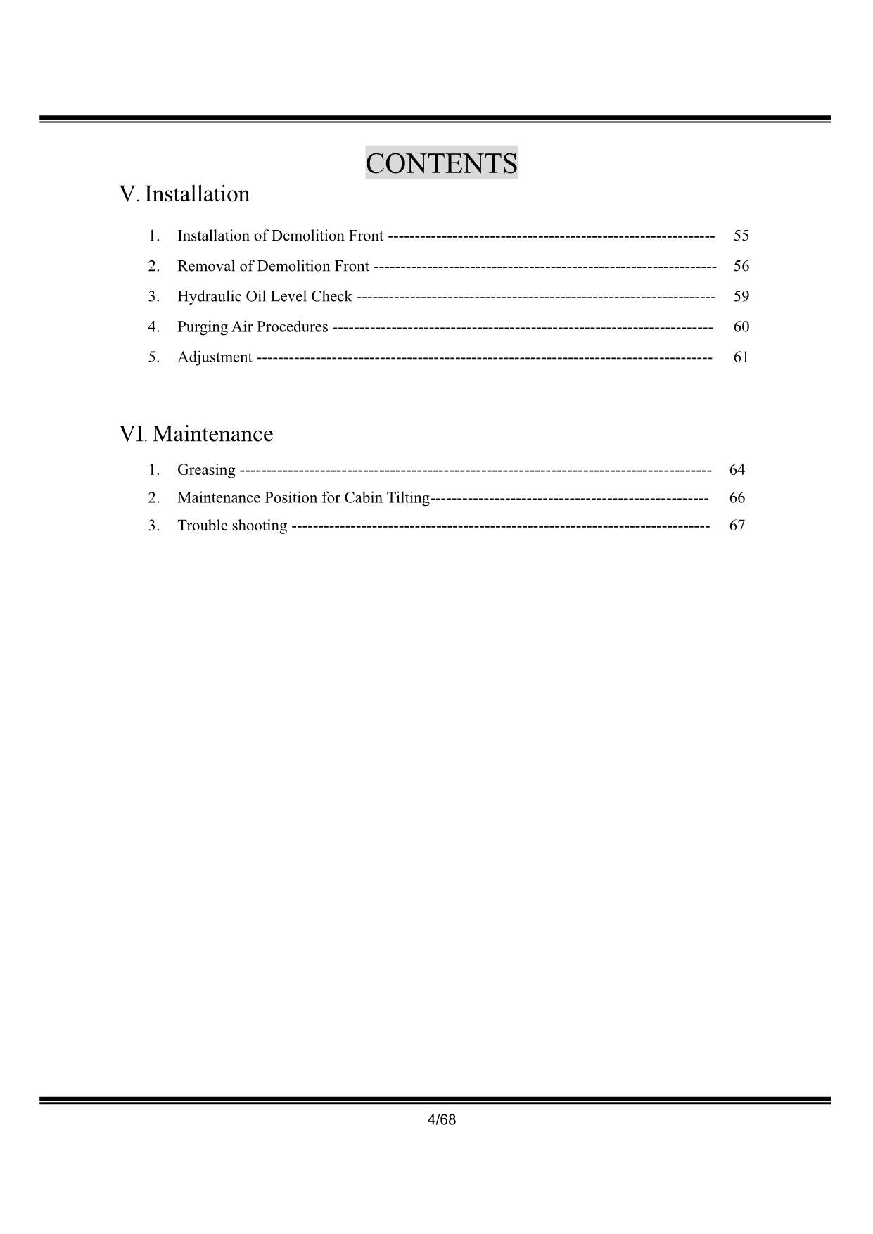 Hyundai HX400A DM CRAWLER EXCAVATOR Operators Maintenance Manual