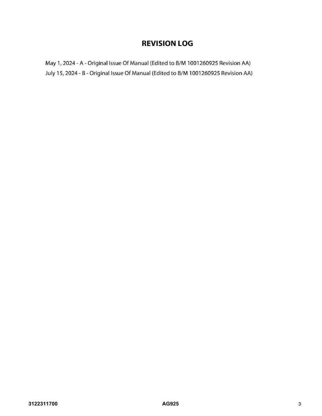 Manual del catálogo de piezas del manipulador telescópico JLG AG925