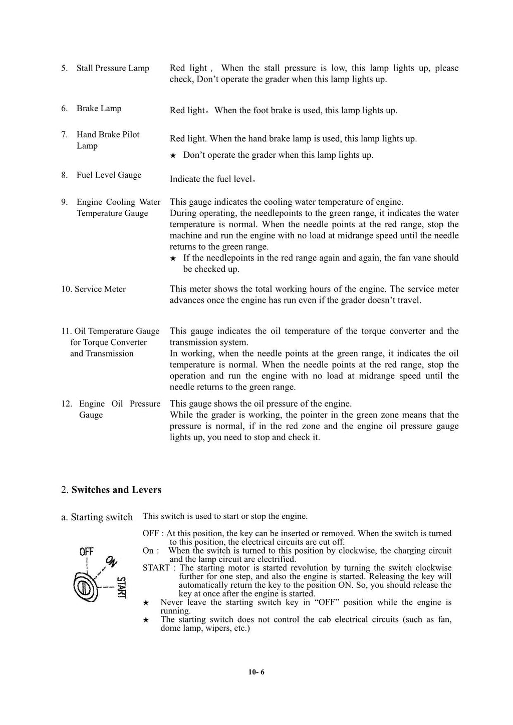 Hyundai HG130 MOTOR GRADER Operators Maintenance Manual