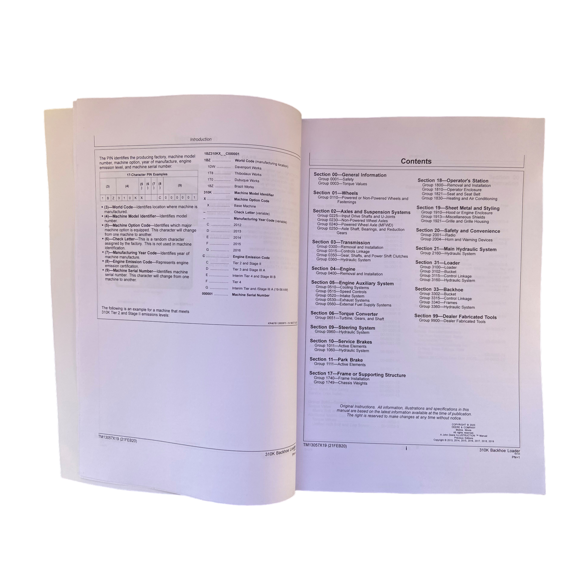 MANUAL DE SERVICIO Y REPARACIÓN DE LA RETROEXCAVADORA JONH DEERE 310K TM13057X19 ¡+BONIFICACIÓN!