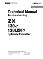 HITACHI ZX130LCN-7 Excavator Troubleshooting Ocean +Schematic Technical Manual