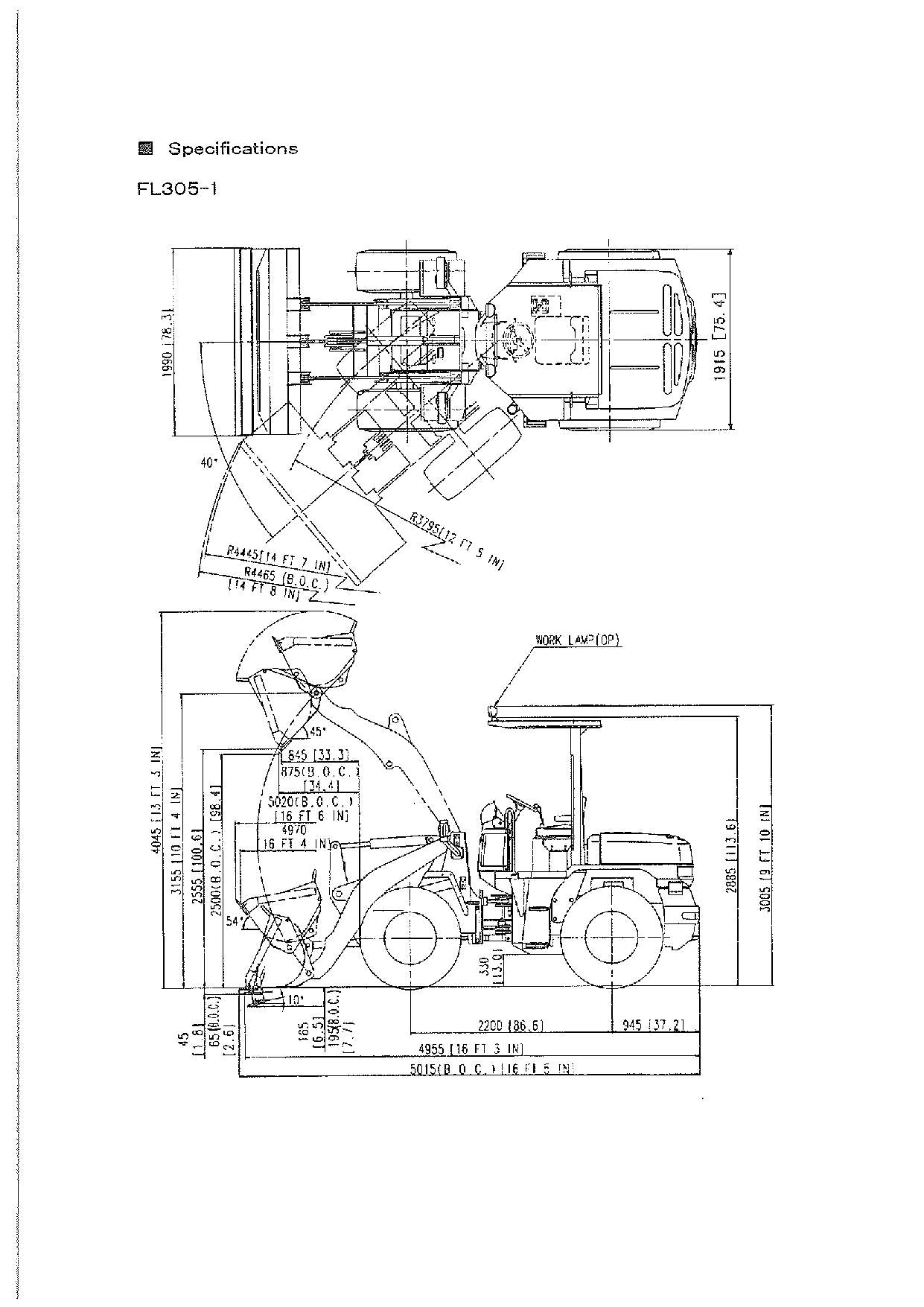 Hitachi FL305-1 ROPS CANOPY KIT SUPP. EXPORT Wheel Loader Parts Catalog Manual