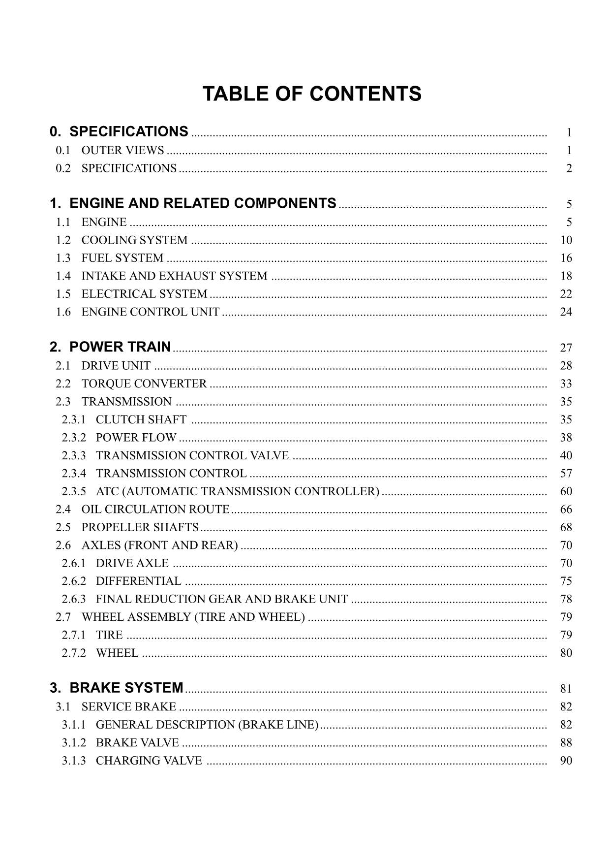Hitachi LX300-7 LX360E Wheel Loader Technical Manual