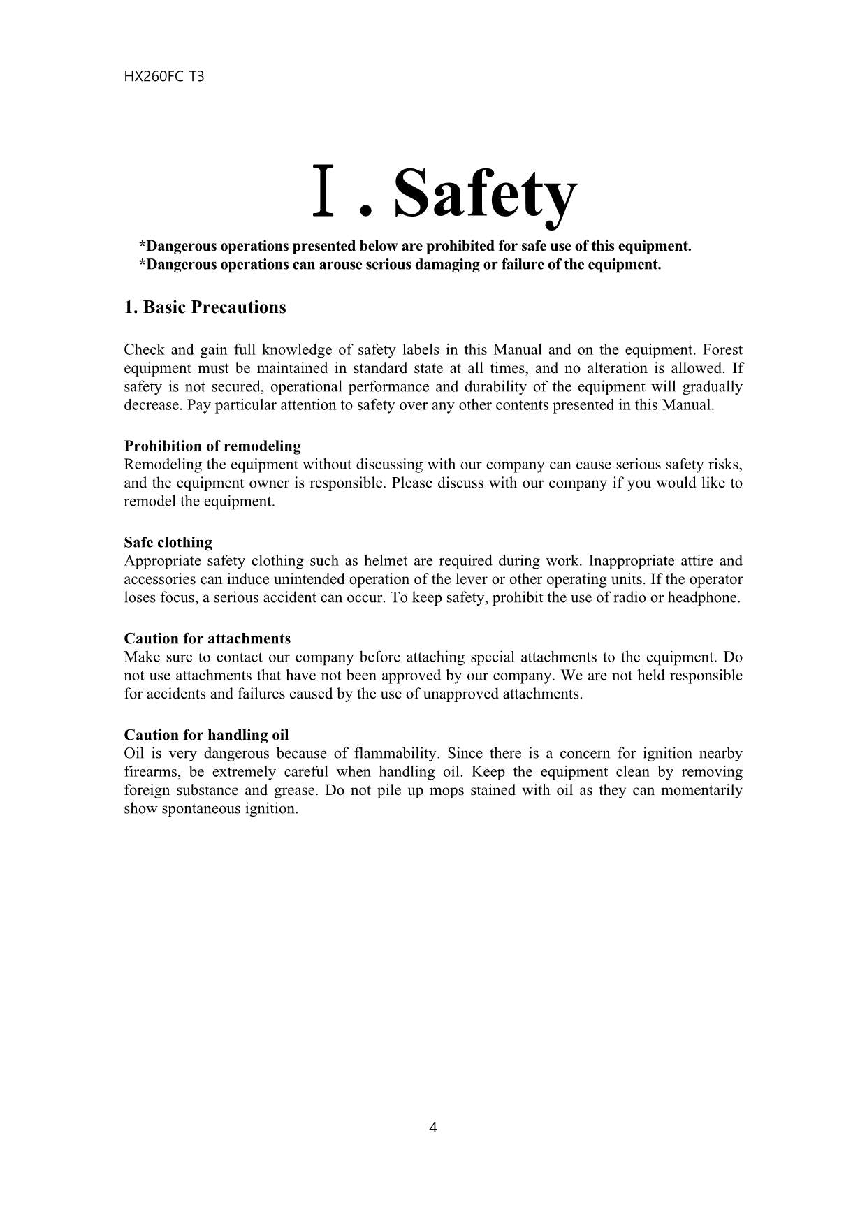 Hyundai HX260FC T3 CRAWLER EXCAVATOR Operators Maintenance Manual