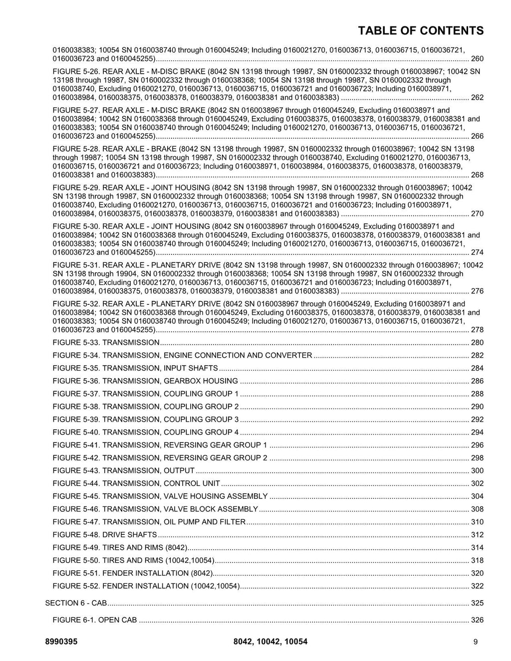 SKYTRAK 10042 10054 8042 Telehandler Parts Catalog Manual 8990395