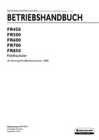 New Holland FR450 FR500 FR600 FR700 FR850 Feldhäcksler Betriebsanleitung Ab 5888