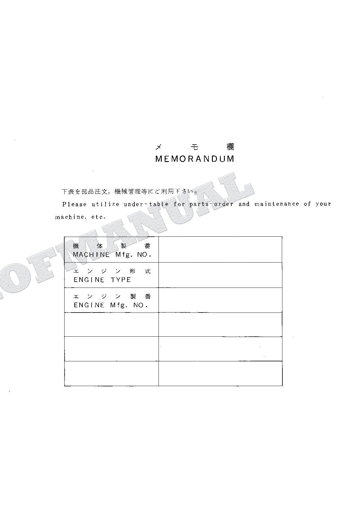 HITACHI EX120-5X Excavator Parts Catalog Manual SN 51533-