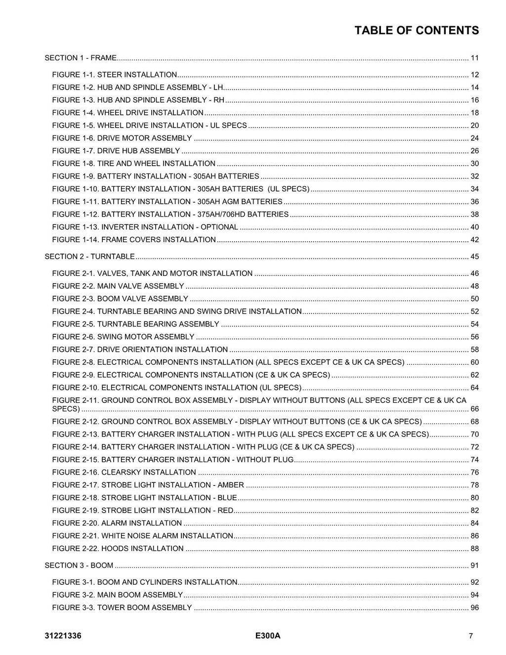 JLG E300AJP Boom Lift Parts Catalog Manual 31221336