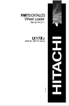 Hitachi LX170E-2 Wheel Loader Parts Catalog Manual SN 384F1500-up