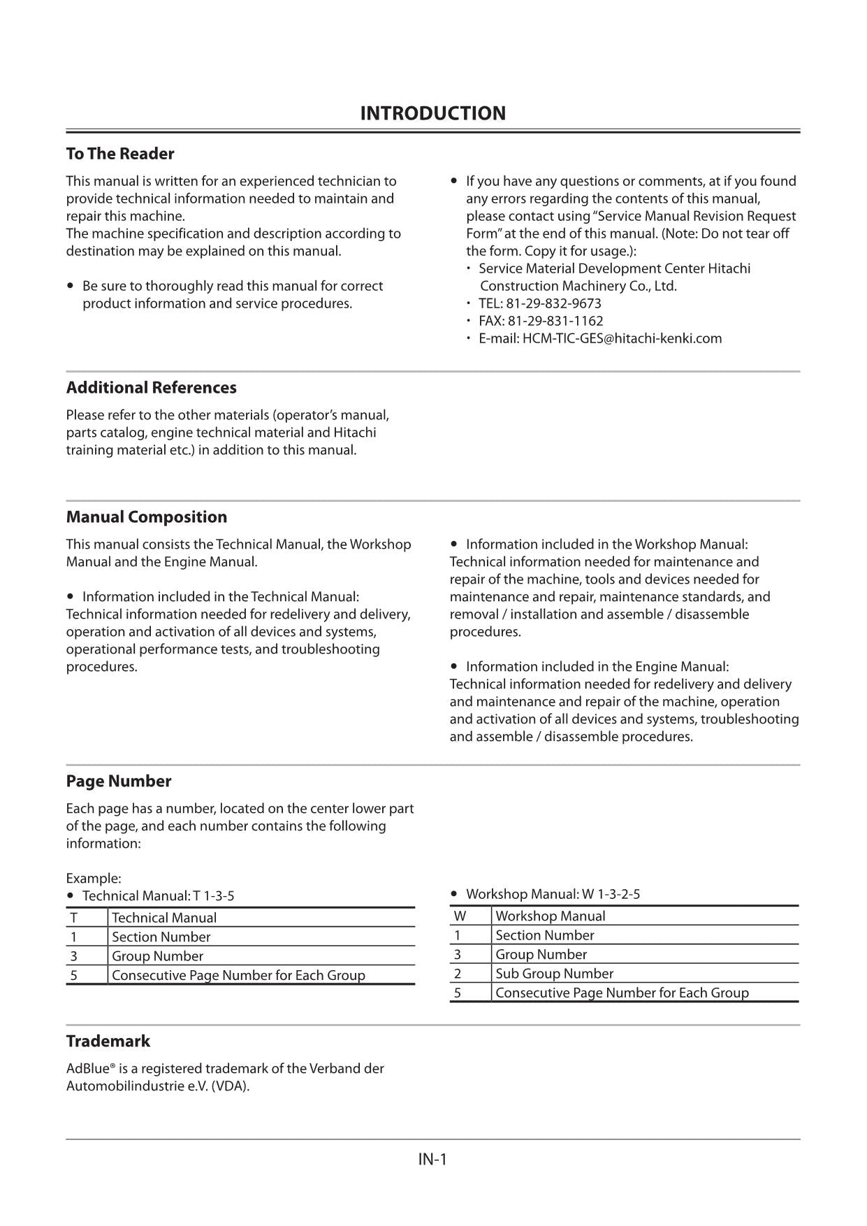 HITACHI ZAXIS ZX130-6 Excavator Operational Principle Technical Manual
