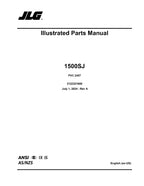 JLG 1500SJ  Boom Lift Parts Catalog Manual